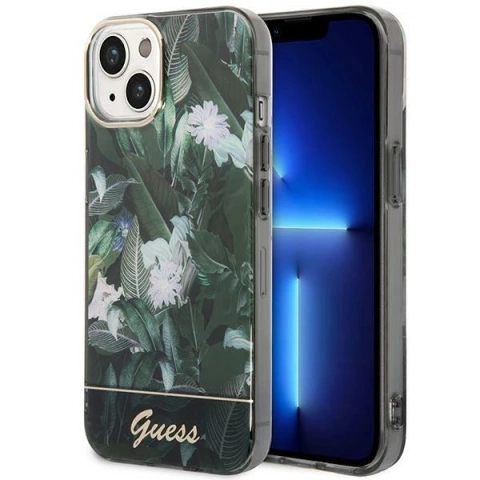 Etui Guess GUHCP14SHGJGHA для Apple iPhone 14 6,1" зелений/зелений жорсткий чохол Jungle Collection