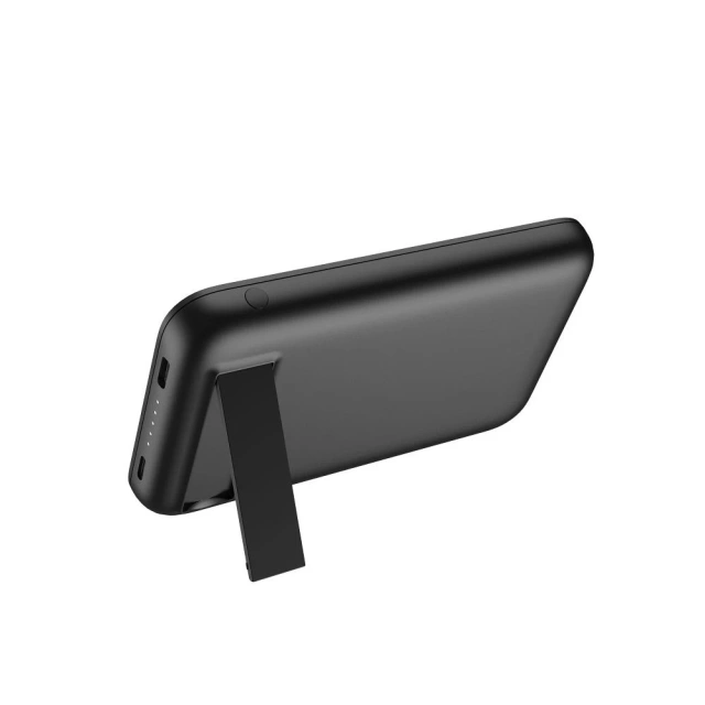 Externer Akku (POWER BANK) VEGER MagOn Kick mit induktivem Laden unterstützt das Laden mit MagSafe 15W - 5.000 mAh PD 20W schwarz (V0553P / W0553P)