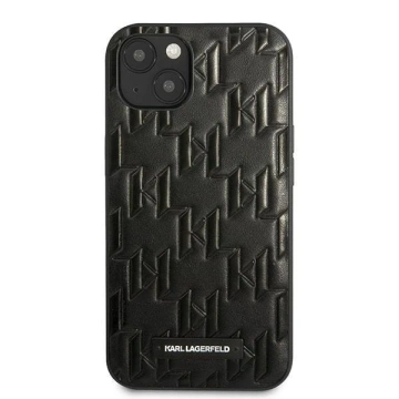 Ochranné pouzdro na telefon Karl Lagerfeld KLHCP13SMNMP1K pro Apple iPhone 13 Mini 5,4" pevné pouzdro černo/černý Monogram Plaque