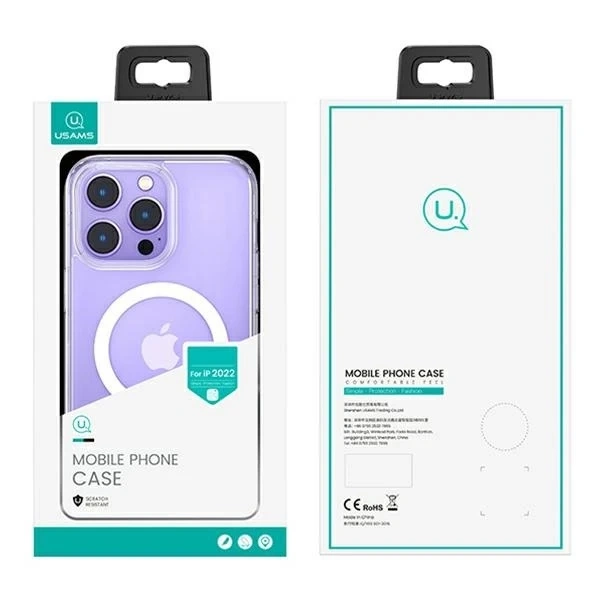 Etui USAMS Ice Magnet pro iPhone 14 Plus 6,7" IP14MBC01 (US-BH801) průhledný