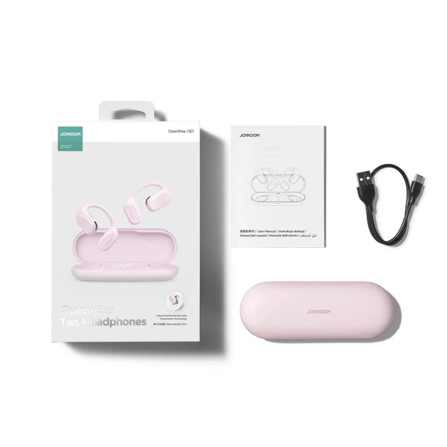 Joyroom Openfree JR-OE1 TWS Wireless On-Ear Headphones - Pink