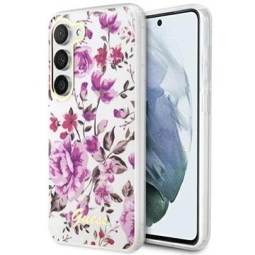 Etui Guess GUHCS23MHCFWST для Samsung Galaxy S23 Plus S916 білий/білий твердий чохол Flower Collection