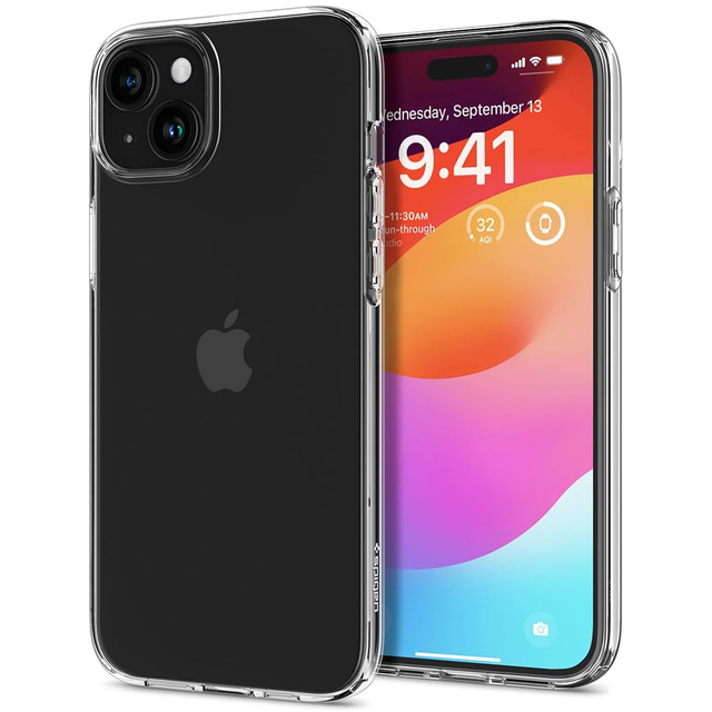 Pouzdro pro iPhone 15 Plus Spigen Liquid Crystal Case Ochranný kryt telefonu Transparent Čiré sklo
