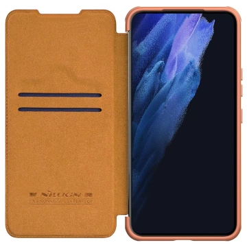 Шкіряний чохол Nillkin Qin Leather Pro для Samsung Galaxy S22 (S22 Plus) Захисний захисний чохол для камери кобура Flip Cover Brown