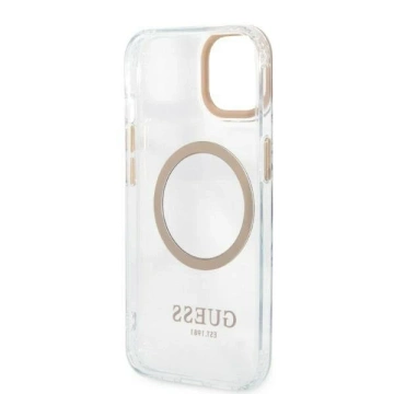 Etui Guess GUHMP13MHTRMD für Apple iPhone 13 6,1" złoty/gold Hardcase Metal Outline Magsafe