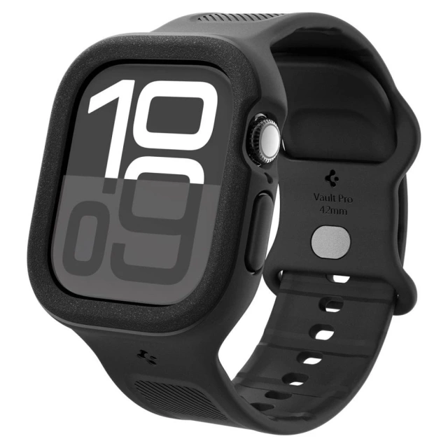 Etui z paskiem Spigen Vault Pro Apple Watch 10 42 mm Czarne