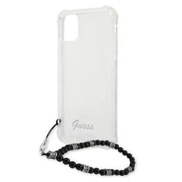 Guess GUHCP12MKPSBK iPhone 12/12 Pro 6,1" priehľadné pevné puzdro Black Pearl
