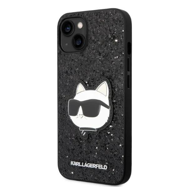 Захисний чохол для телефону Karl Lagerfeld KLHCP14MG2CPK для Apple iPhone 14 Plus 6.7" black/black hardcase Glitter Choupette Patch