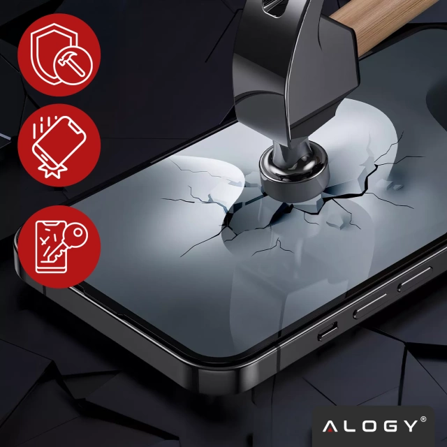 Tempered glass for Apple iPhone 16 screen protector 9H Alogy Heavy Pro ™️