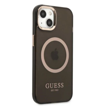 Etui Guess GUHMP13MHTCMK für iPhone 13 6,1" Hartschale Gold Outline Translucent MagSafe