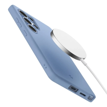 Чохол для Samsung Galaxy S25 Ultra Sapphire Blue Silicone Fit MagSafe Spigen
