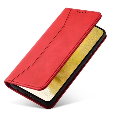 Magnet Fancy Case Cover pre Samsung Galaxy S22 (S22 Plus) puzdro Peňaženka držiak karty červený