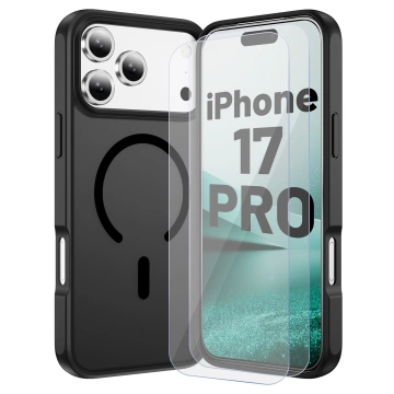 Pouzdro pro Apple iPhone 16 Pro Max Alogy MagSafe Hybrid Matte Case Matte Cover with Lens Protection Black