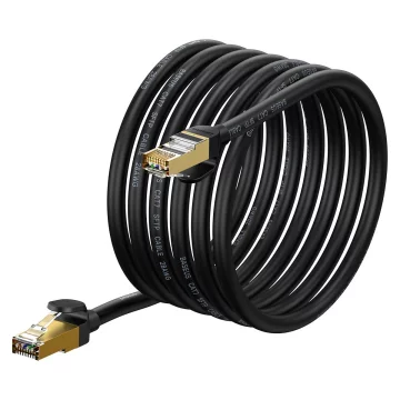 Baseus Speed ​​​​Seven sieťový kábel RJ45 10Gbps 5m čierny (WKJS010501)
