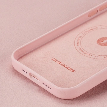 Dux Ducis Grit Ledertasche für iPhone 14 Pro Glatte PU-Lederhülle (MagSafe-kompatibel) Rosa