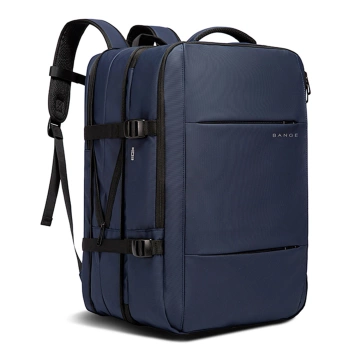 Дорожній рюкзак Bange BackPack бізнес розширюваний рюкзак Містка сумка для ноутбука 17.3" з USB портом Чорний