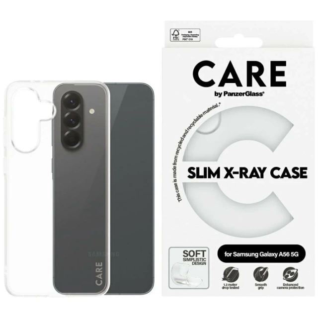 Hülle für Samsung Galaxy A56 5G CARE von PanzerGlass Fashion X-Ray Transparent