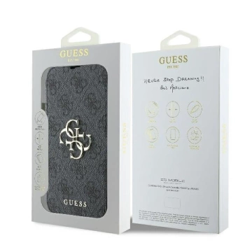 Guess GUBKP16M4GMGGR iPhone 16 Plus 6,7" černá/černá kniha 4G Metal Logo