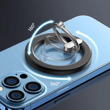 Multifunkčný magnetický držiak do auta s kruhovým držiakom na telefón Joyroom kit čierny (JR-ZS294)