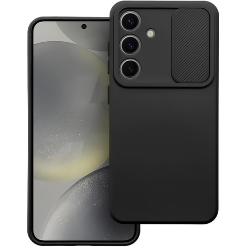 Pouzdro pro Samsung Galaxy S24 Armored Housing Protection Cover Camera Slide Camshield Case Alogy Black Glass