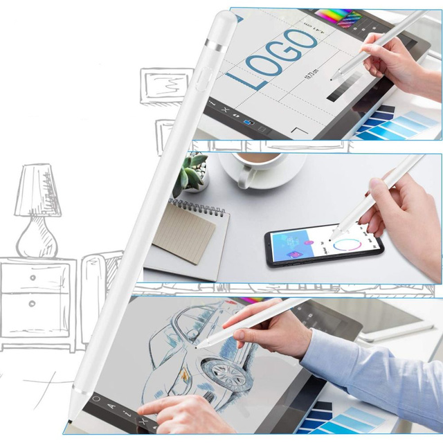 Precision Stylus Pen Active Stylus Pen для сенсорного екрану планшета / телефону Білий