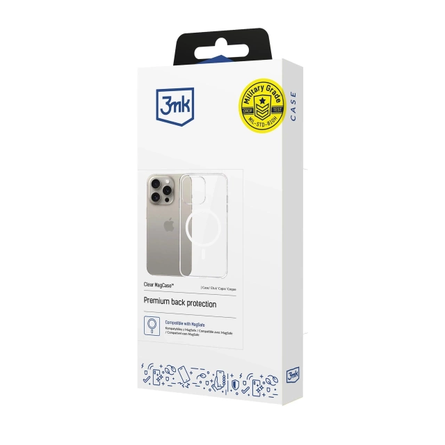 Etui ochronne case do Apple iPhone 15 Pro Max 3mk Clear MagCase