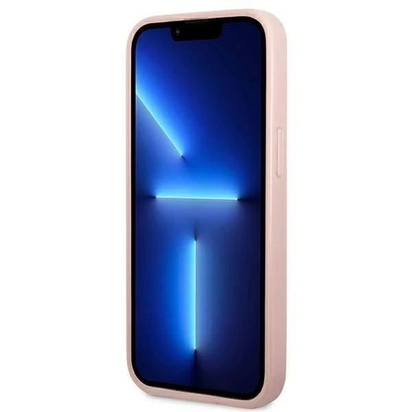 Etui Guess GUHCP14XHGGSHP pre Apple iPhone 14 Pro Max 6,7" różowy/ružové pevné puzdro Glitter Script