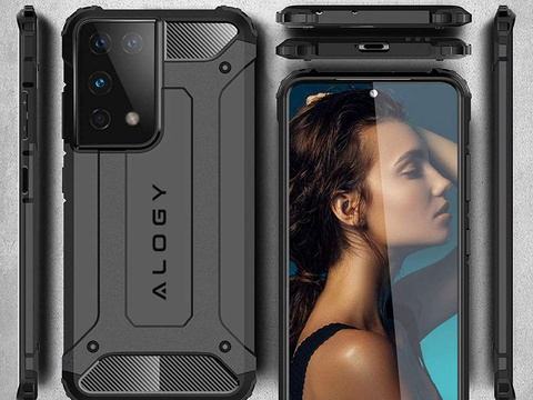 Puzdro Alogy Hard Armor pre Samsung Galaxy S21 Ultra šedé