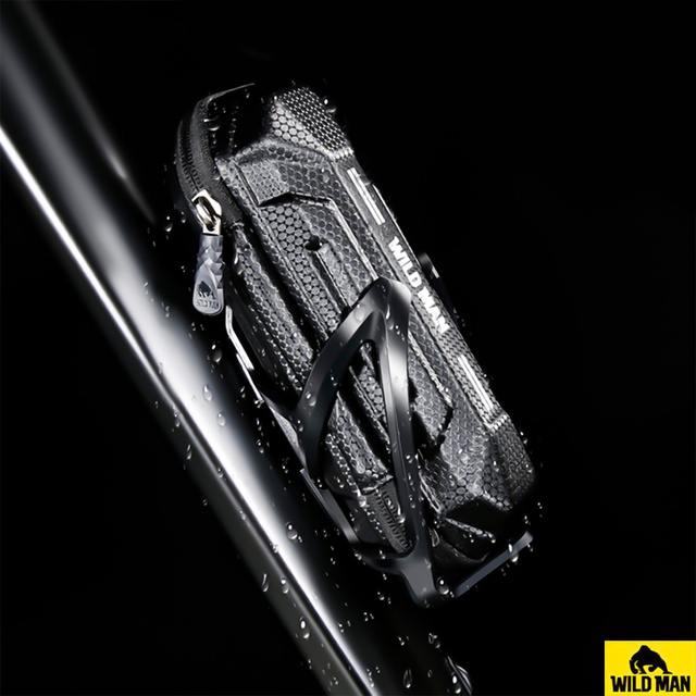 Pouch Wildman XT11 bicycle pannier bag for a bicycle instead of a 0.5L water bottle holder Black