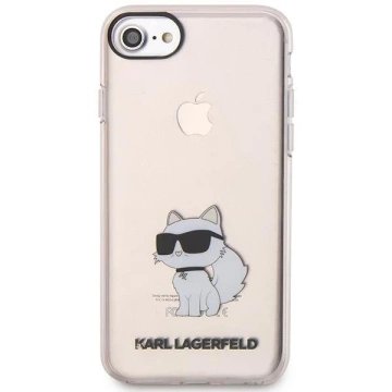 Puzdro na telefón Karl Lagerfeld pre iPhone 7/8/SE 2020/2022 ružové/ružové pevné puzdro Ikonik Choupette