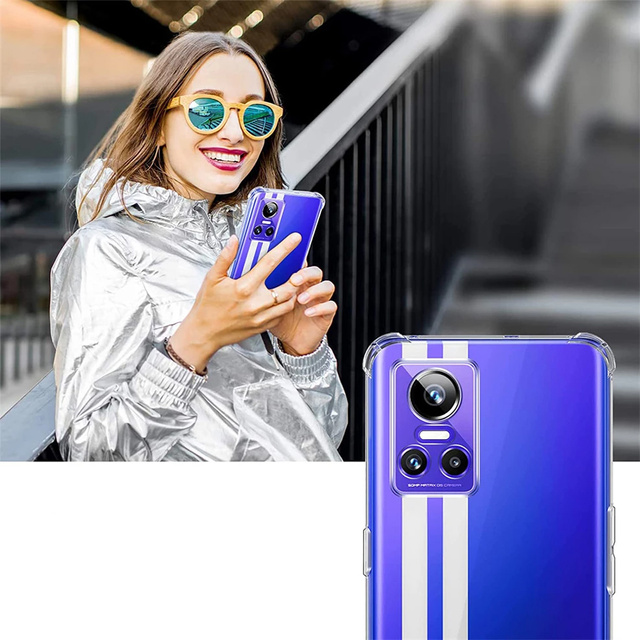 ShockProof Alogy Silicone Armor Case for Realme GT Neo 3 Global Transparent