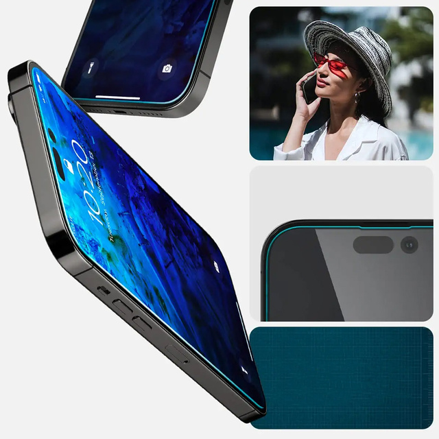 2x Spigen Glas.TR Panzerglas "EZ FIT" für Apple iPhone 14 Pro Max Klar