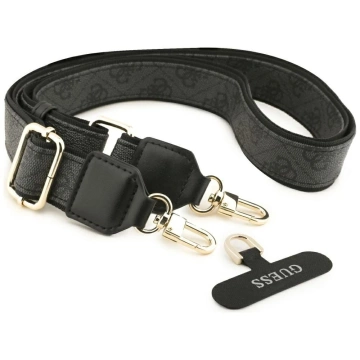 Etui Guess 4G Strass Logo Big Strap MagSafe do iPhone 17 Czarny