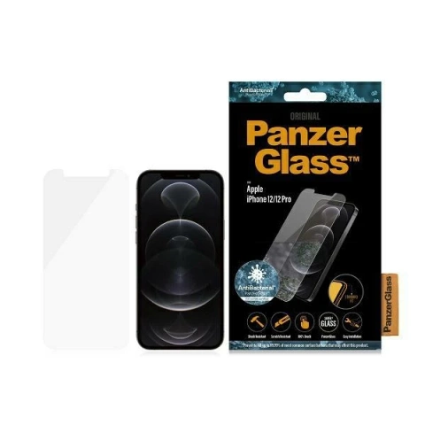 Szkło PanzerGlass Standard Super+ do iPhone 12/12 Pro Antibacterial