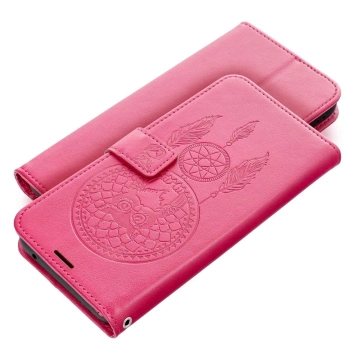 Pouzdro MEZZO Book pro iPhone 15 Pro lapač snů purpurové