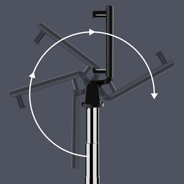 Selfie tyč stativ Tripod Alogy Stand držák telefonu selfie tyč Bluetooth dálkové ovládání Black