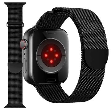 Náramok z alogickej ocele pre Apple Watch 38/40/41 mm z nehrdzavejúcej ocele čiernej farby