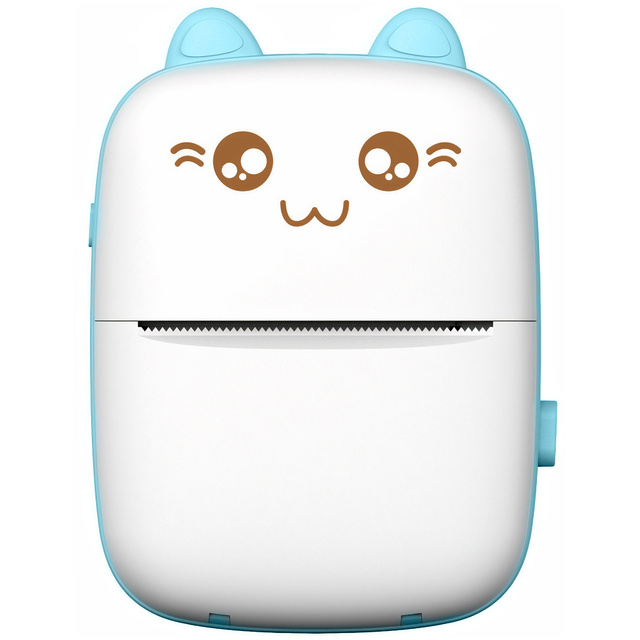 Termální tiskárna Drukuś se 6 rolemi termopapíru pro děti Modrá