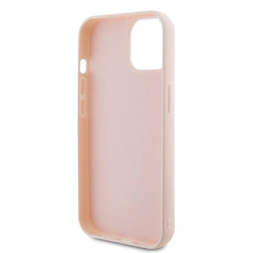 Karl Lagerfeld KLHCP15S3DMBKCP case for iPhone 15 6.1" pink/pink hardcase 3D Rubber Glitter Logo
