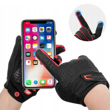 Cycling gloves L RockBros cycling gloves S169-1BR-L Black-Red