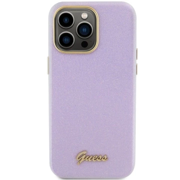 Etui Guess GUHCP15XPGMCSL für iPhone 15 Pro Max 6,7" liliowy/lila Hardcase Glitter Glossy Script