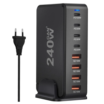 Розгалужувач HUB Alogy Adapter для ноутбука з USB-C на 3x USB-A 2.0 1x USB-A 3.0 сірий