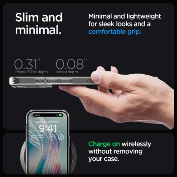 Etui Spigen Ultra Hybrid для Apple iPhone 15 Pro Frost Clear