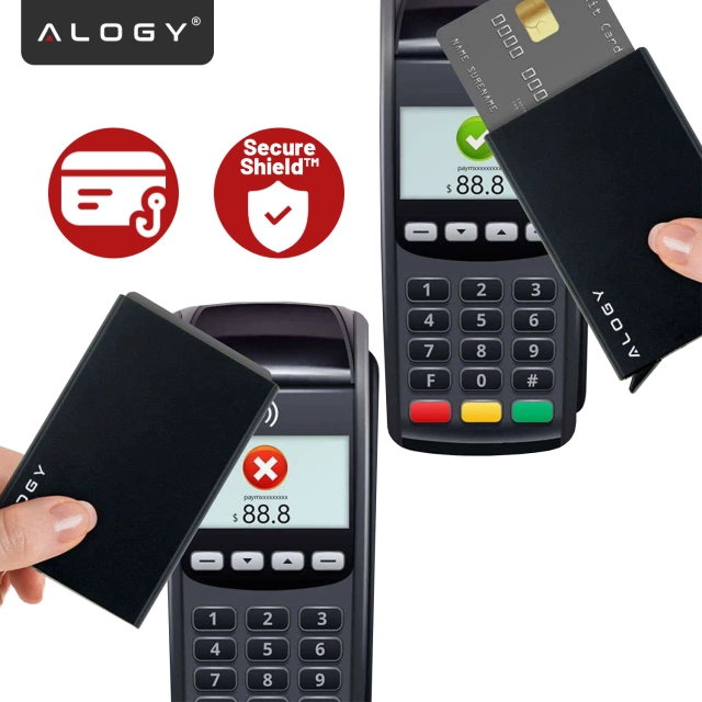 Alogy Anti-Theft Wallet RFID Smart Card Holder Black