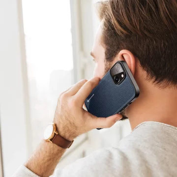 Чохол-накладка Dux Ducis Fino нейлоновий iPhone 14 синій