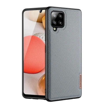 Kryt puzdra Dux Ducis Fino potiahnutý nylonovým materiálom pre Samsung Galaxy A42 5G šedý