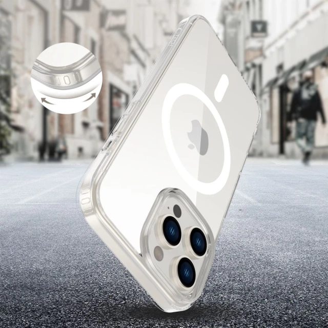 Чохол Etui Tech-Protect Flexair Hybrid MagSafe для iPhone 16 Pro Max, прозорий