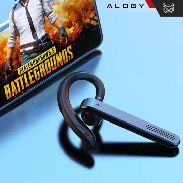 Alogy Earphone Bluetooth headset pre telefón, vodotesný IPX4, na hovory, čierny