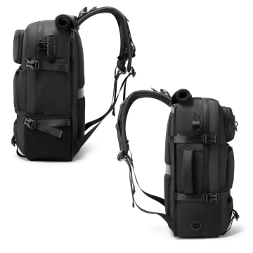 Рюкзак Bange 30L водонепроникний із захистом від крадіжки, міський, 51x32x20 см, для роботи, літака, чоловічий, жіночий, з кодовим замком та знімним чохлом, чорний