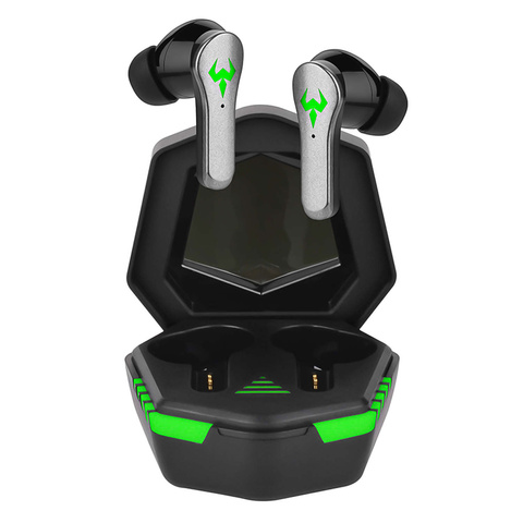 Alogy TWS 9D EarPhones Bluetooth 5.2 bezdrátová sluchátka s dokovací stanicí a mikrofonem PowerBank pro hráče černá